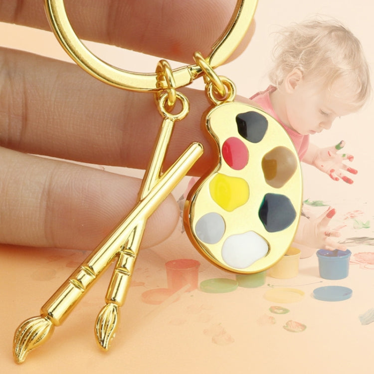 Mini Metal Drawing Board Keychain Bookbag Decorative Pendant, Color: Gold - Key Rings by buy2fix | Online Shopping UK | buy2fix