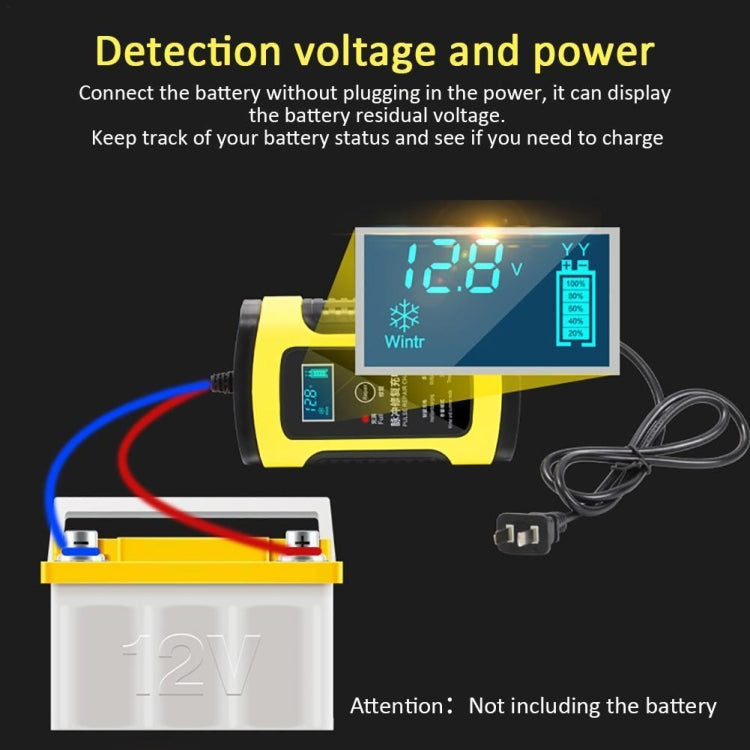 Anhtczyx 12V 6A  4Ah-100Ah Motorcycle Car Pulse Repair Charger With LCD Display(AU Plug) - Battery Charger by Anhtczyx | Online Shopping UK | buy2fix