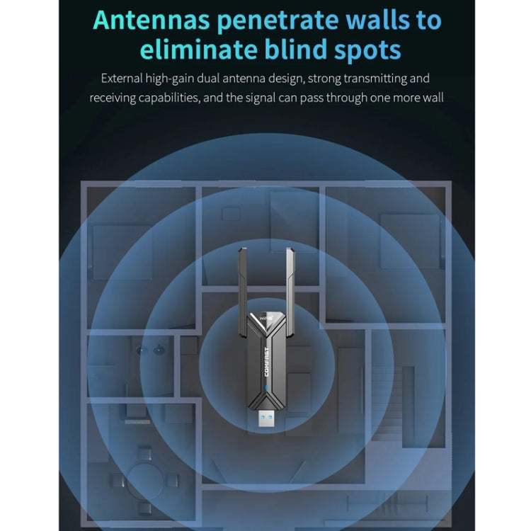 COMFAST CF-983BE WiFi7 Tri-Band 6500Mbps USB Wireless Network Adapter PC Network Card - USB Network Adapter by COMFAST | Online Shopping UK | buy2fix