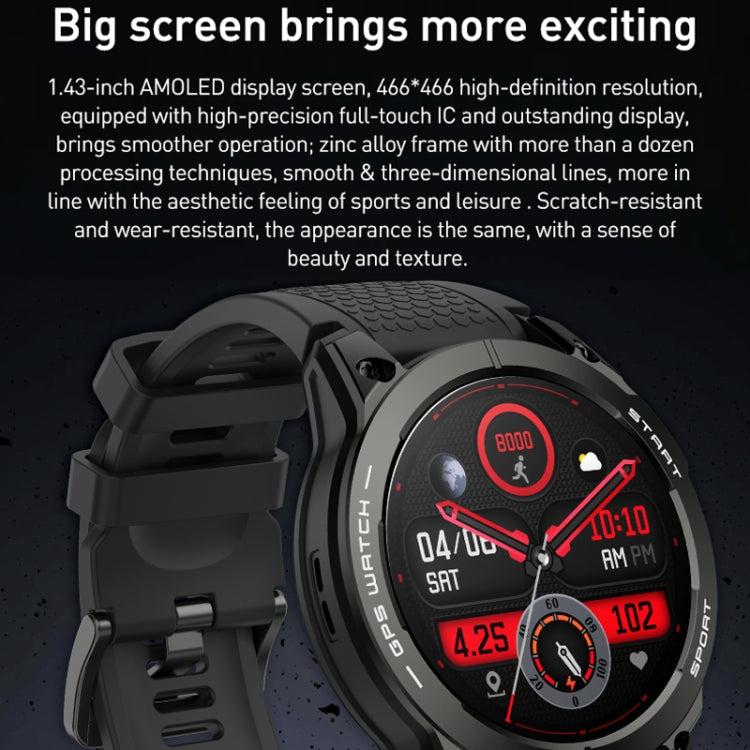 Outdoor Sports Smart Watch 1.43 Inch Ultra HD AMOLED Screen Bluetooth Talking Watch(Orange) - Smart Watches by buy2fix | Online Shopping UK | buy2fix