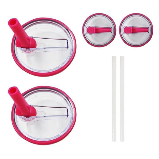 For Stanley 40oz Adventure Quencher Transparent Straw Lid Replacement Parts, Spec: 4pcs /Set Rose Red - Vacuum Thermoses & Cups by buy2fix | Online Shopping UK | buy2fix