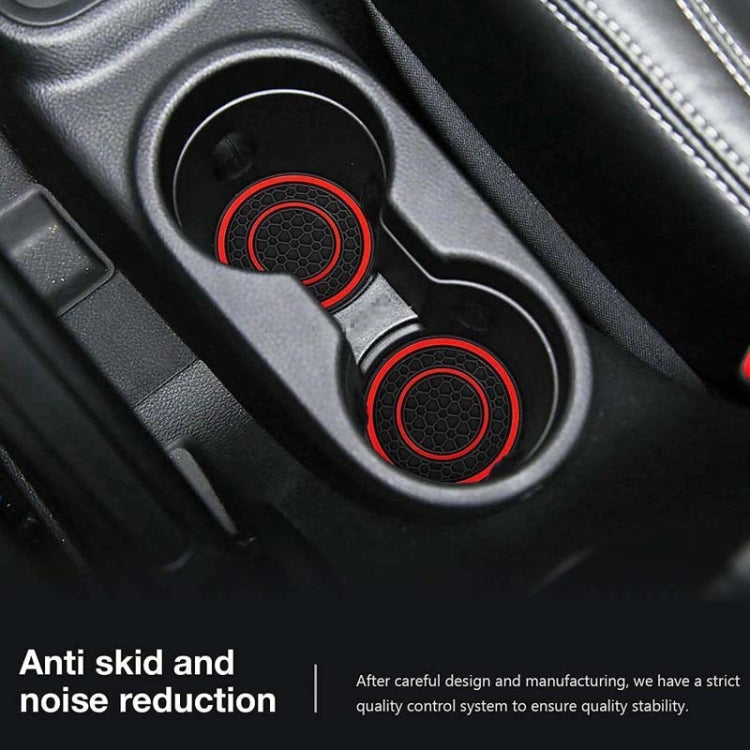 2pcs / Set Universal Car Center Control Anti-Slip Dustproof Coasters(Red Line) - Car Anti-Slip Mats by buy2fix | Online Shopping UK | buy2fix