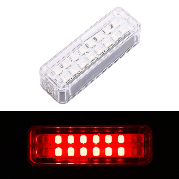 Solar Car Warning Double-Row Flashing Lights, Color: Red - Warning Lights by buy2fix | Online Shopping UK | buy2fix