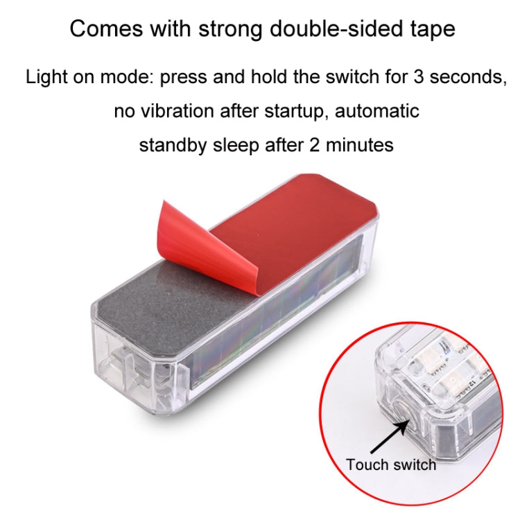 Solar Car Warning Double-Row Flashing Lights, Color: Colorful - Warning Lights by buy2fix | Online Shopping UK | buy2fix