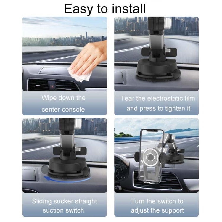 Car Suction Cup Multi-function Cell Phone Navigation Mount, Style: With Triangle Air Vent - Universal Car Holders by buy2fix | Online Shopping UK | buy2fix