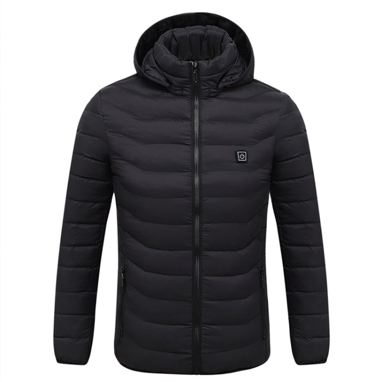 Winter Smart Electric Heating Hooded Jacket, Size:XXXXL(Black) - Down Jackets by buy2fix | Online Shopping UK | buy2fix