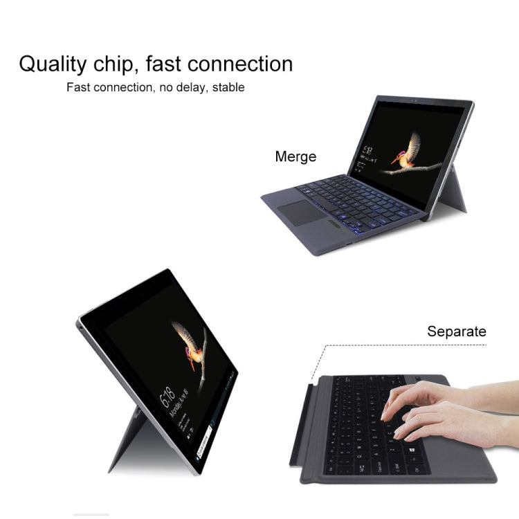 1087D Magnetic Colorful Backlight Bluetooth V3.0 Keyboard with Touchpad for Microsoft Surface GO - Others Keyboard by buy2fix | Online Shopping UK | buy2fix