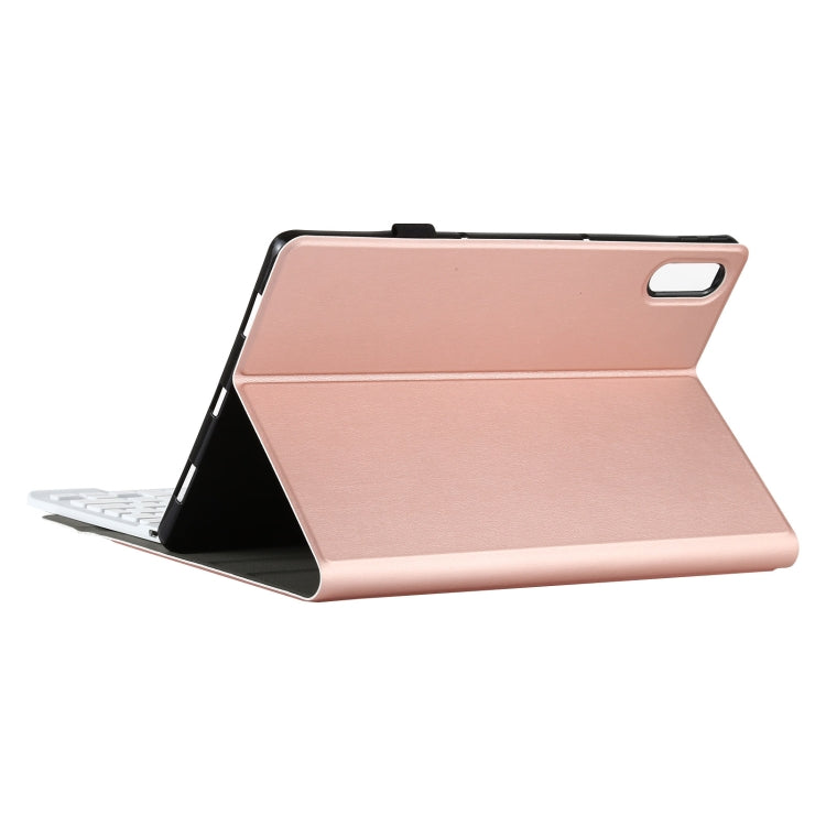 AM13 2 in 1 Removable Bluetooth Keyboard + Protective Leather Tablet Case with Holder for Lenovo Tab P11 Pro (TB-XJ706F)(Rose Gold) - Lenovo Keyboard by buy2fix | Online Shopping UK | buy2fix