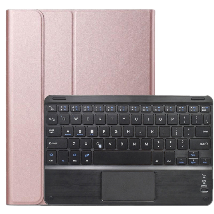DY-E10 2 in 1 Removable Bluetooth Keyboard + Protective Leather Tablet Case with Touchpad & Holder for Lenovo Tab E10(Rose Gold) - Lenovo Keyboard by buy2fix | Online Shopping UK | buy2fix