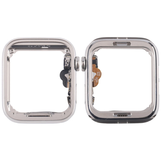 For Apple Watch Series 5 44mm LTE Stainless Steel Middle Frame Bezel Plate with Crown Spin Axis Flex Cable (Silver) - Middle Frame by buy2fix | Online Shopping UK | buy2fix