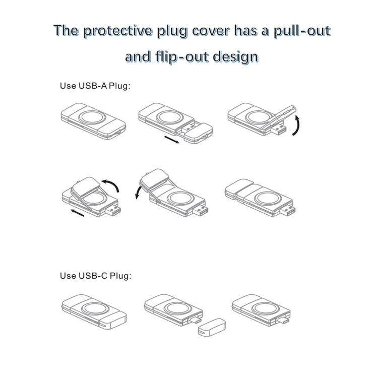 U8S USB / Type-C Magnetic Wireless Charger Fast Charger for Samsung Watch 3 / 4, 4 Classic, Active 1 / 2(White) - Smart Wear by buy2fix | Online Shopping UK | buy2fix