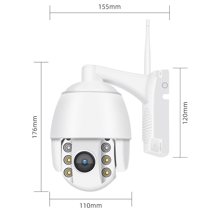 QX2 1080P HD 360 Degrees Panoramic WiFi Day and Night Full-color Waterproof Smart Camera, Support Motion Detection / Two-way Voice / TF Card, US Plug - Security by buy2fix | Online Shopping UK | buy2fix