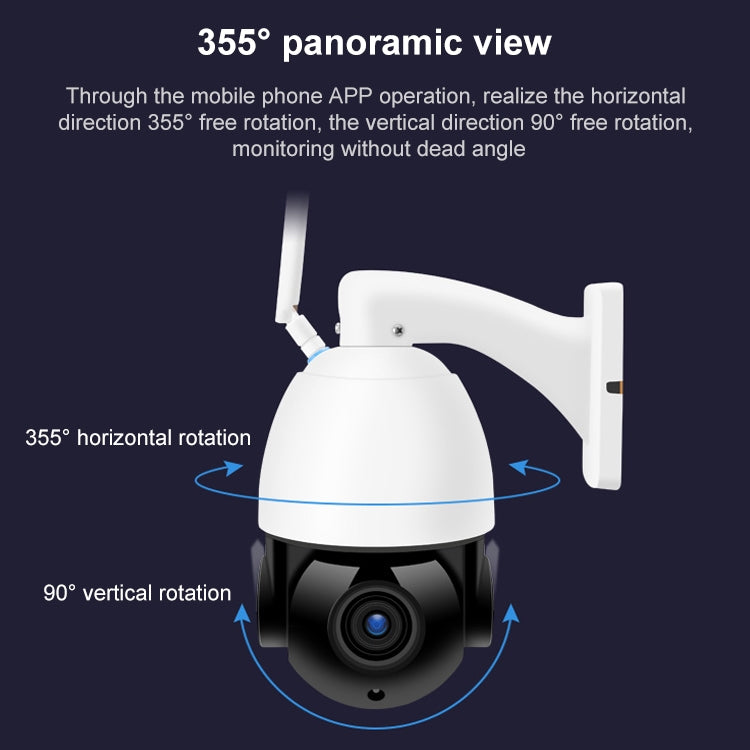 QX5 2.0 Million Pixels 1080P HD 20X Zoom Wireless WiFi Dome Smart Camera, Support Infrared Night Vision / Motion Detection / Voice Intercom / TF Card, AU Plug - Security by buy2fix | Online Shopping UK | buy2fix