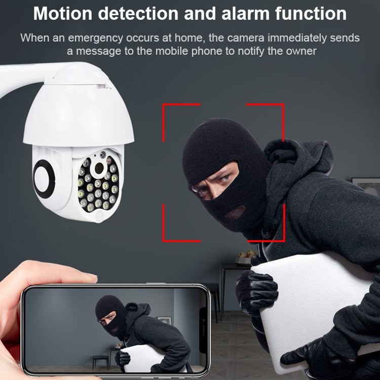 QX17 2 Million Pixels WiFi High-definition Surveillance Camera Outdoor Dome Camera, Support Night Vision & Two-way Voice & Motion Detection(UK Plug) - Security by buy2fix | Online Shopping UK | buy2fix