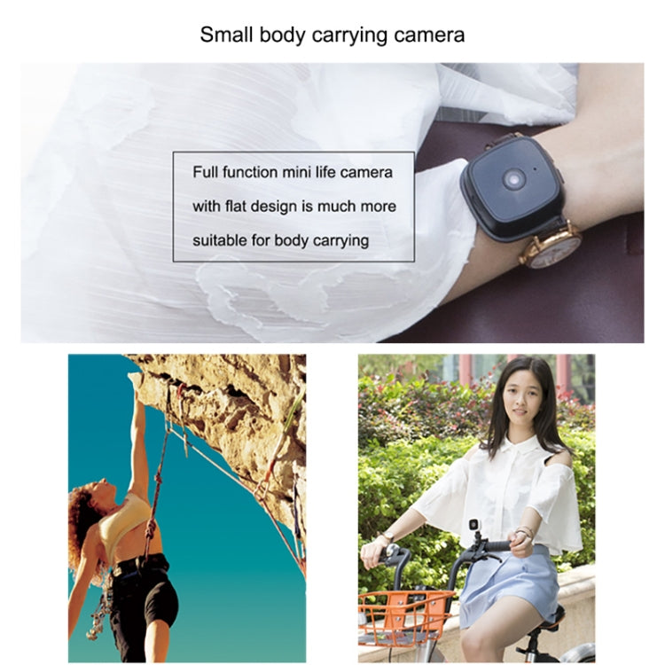 CAMSOY C9 HD 1280 x 720P 70 Degree Wide Angle Wireless WiFi Wearable Intelligent Surveillance Camera, Support Infrared Right Vision & Motion Detection Alarm & Loop Recording & Timed Capture(White) - Mini Camera by CAMSOY | Online Shopping UK | buy2fix