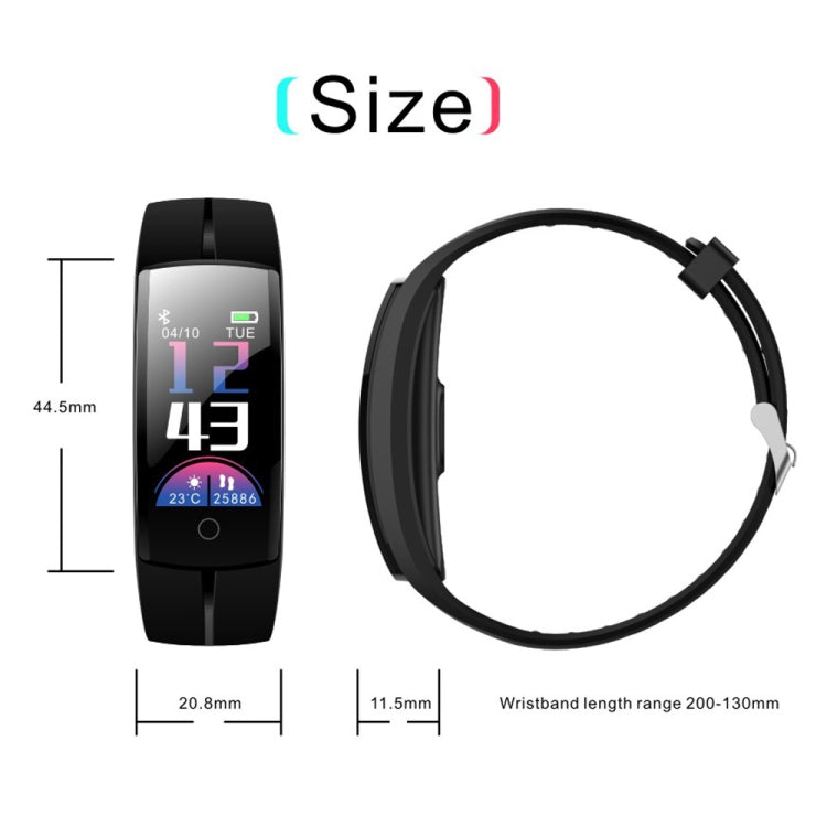 QS100 0.96 inches TFT Color Screen Smart Bracelet IP67 Waterproof, Support Call Reminder /Heart Rate Monitoring /Sleep Monitoring /Sedentary Reminder /Blood Pressure Monitoring (Coffee) - Smart Wear by buy2fix | Online Shopping UK | buy2fix