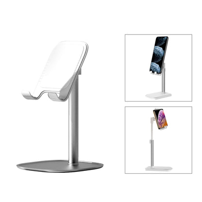 ROCK RPH0944 Adjustable Lifting 90 Degree Rotation ABS Stand Desktop Phone Tablet Holder(White) - Desktop Holder by ROCK | Online Shopping UK | buy2fix