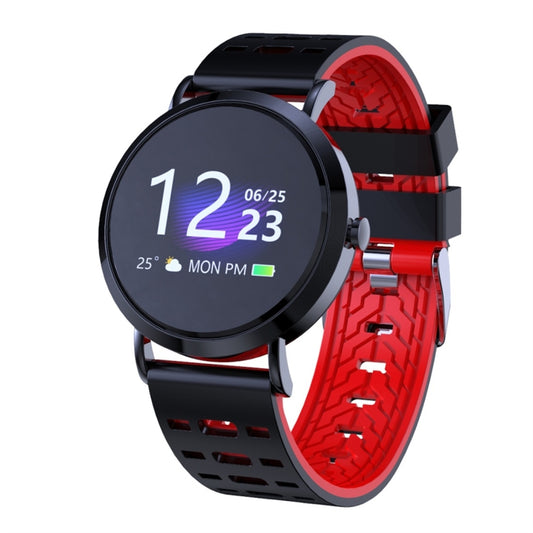 CV08C 1.0 inch TFT Color Screen Silicone Watch Band Smart Bracelet, Support Call Reminder/ Heart Rate Monitoring /Blood Pressure Monitoring/ Sleep Monitoring/Blood Oxygen Monitoring (Black Red) - Smart Wear by buy2fix | Online Shopping UK | buy2fix