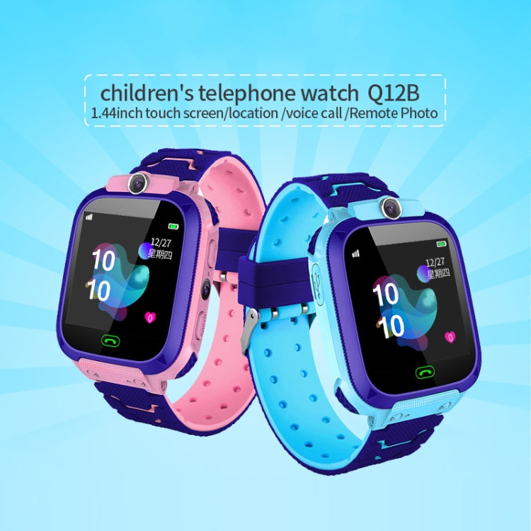 Q12B 1.44 inch Color Screen Smartwatch for Children, Support LBS Positioning / Two-way Dialing / One-key First-aid / Voice Monitoring / Setracker APP (Pink) - Smart Wear by buy2fix | Online Shopping UK | buy2fix