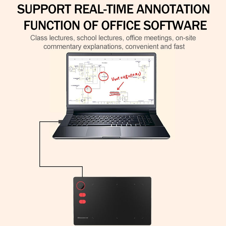 10Moons G20 Digital Tablet Capable of Connecting with Mobile Phone and Tablet Computer with 8192 Passive Pen -  by 10Moons | Online Shopping UK | buy2fix