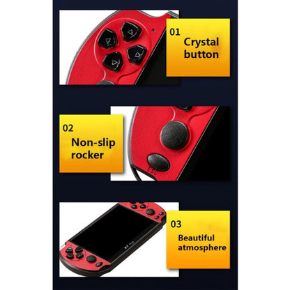 X7 Plus Retro Classic Games Handheld Game Console with 5.1 inch HD Screen & 8G Memory, Support MP4 / ebook(Yellow + Red) - Pocket Console by buy2fix | Online Shopping UK | buy2fix