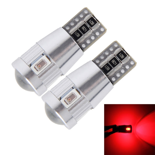 2 PCS T10 3W 6 SMD-5630 LEDs Error-Free Canbus Car Clearance Lights Lamp, DC 12V(Red Light) - Clearance Lights by buy2fix | Online Shopping UK | buy2fix