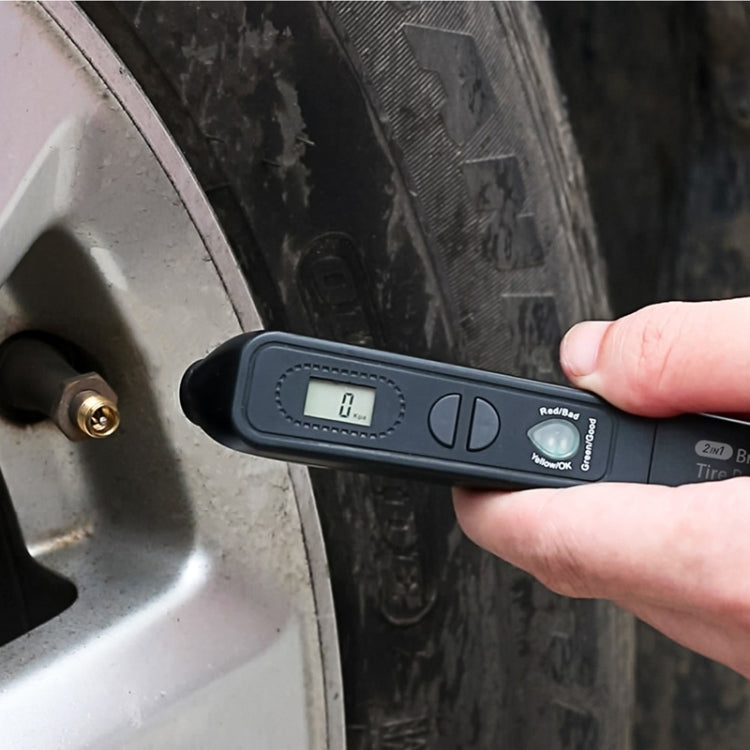Car 2 in 1 Diagnostic Tool Brake Fluid Liquid Tire Pressure Tester - In Car by buy2fix | Online Shopping UK | buy2fix