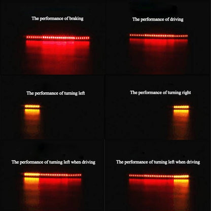 5W 12V 300LM Red+Yellow Light 32 LED Brake lights For Motorcycle, Cable Length:50cm - Others by buy2fix | Online Shopping UK | buy2fix