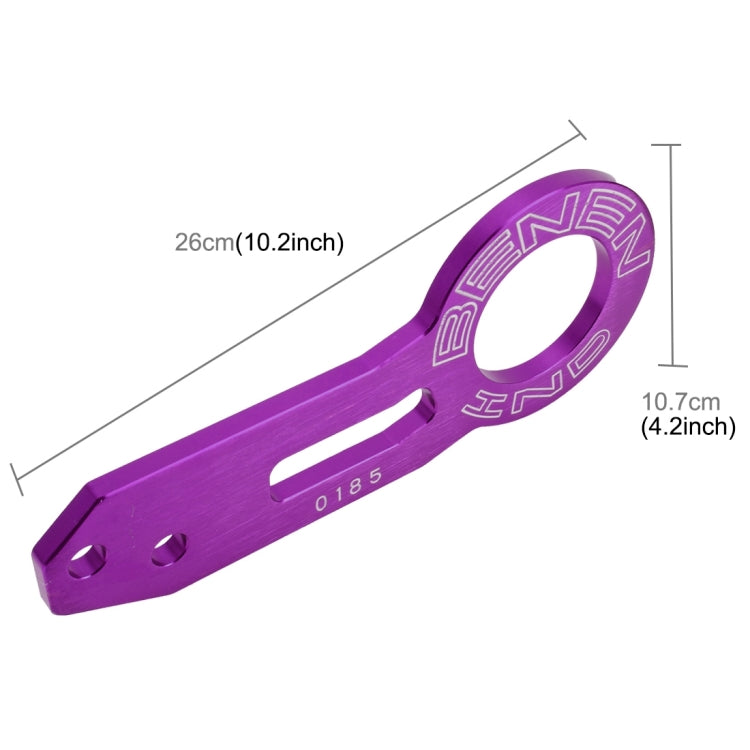 Benen Aluminum Alloy Rear Tow Towing Hook Trailer Ring for Universal Car Auto with Two Screw Holes(Purple) - In Car by buy2fix | Online Shopping UK | buy2fix