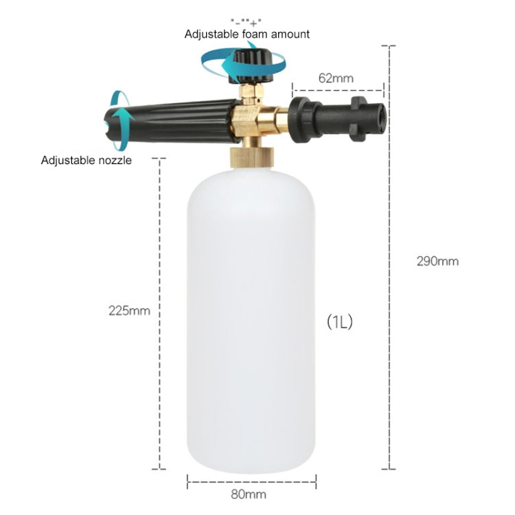 High Pressure Car Wash Foam Gun Soap Foamer Generator Water Sprayer Gun, Outer Wire: 22 x 1.5, Inner Hole: 14 - Car Washer & Accessories by buy2fix | Online Shopping UK | buy2fix