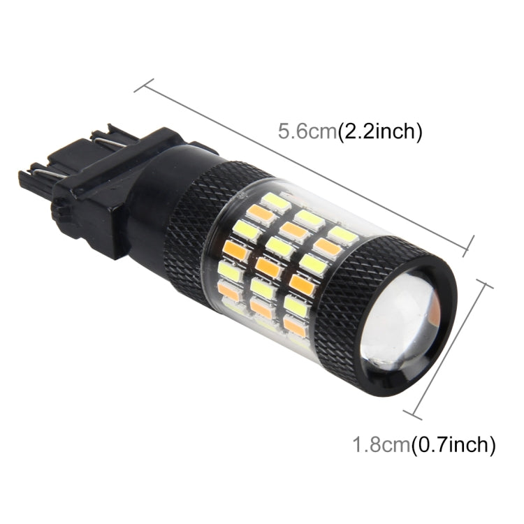 3157 5W 450LM 60LEDs DC 12V SMD-4014 Car Auto Brake Light Turn Signal Lights Car Source (White Light+Yellow Light) - Brake Lights by buy2fix | Online Shopping UK | buy2fix