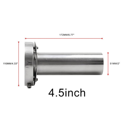 4.5 inch Universal Car 304 Stainless Steel Exhaust Pipe Muffler Adjustable Tail Muffler Tip - In Car by buy2fix | Online Shopping UK | buy2fix