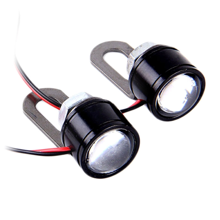 2 PCS 12V 3W Eagle Eyes LED Light For Motorcycle ，Wire Length: 45cm(White Light) - Eagle Eye Lights by buy2fix | Online Shopping UK | buy2fix