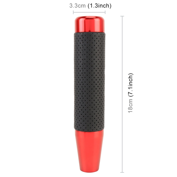 Metal Leather Long Column Car Shift Knob, Size: 18x3.3cm (Red) - Shift Knob by buy2fix | Online Shopping UK | buy2fix