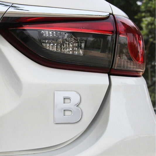 Car Vehicle Badge Emblem 3D English Letter B Self-adhesive Sticker Decal, Size: 4.5*4.5*0.5cm - 3D Metal Sticker by buy2fix | Online Shopping UK | buy2fix