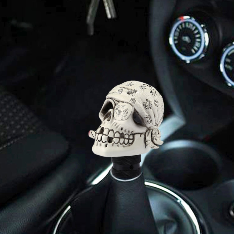 Pirate Skull Shaped Universal Vehicle Car Shifter Cover Manual Automatic Gear Shift Knob (White) - Shift Knob by buy2fix | Online Shopping UK | buy2fix