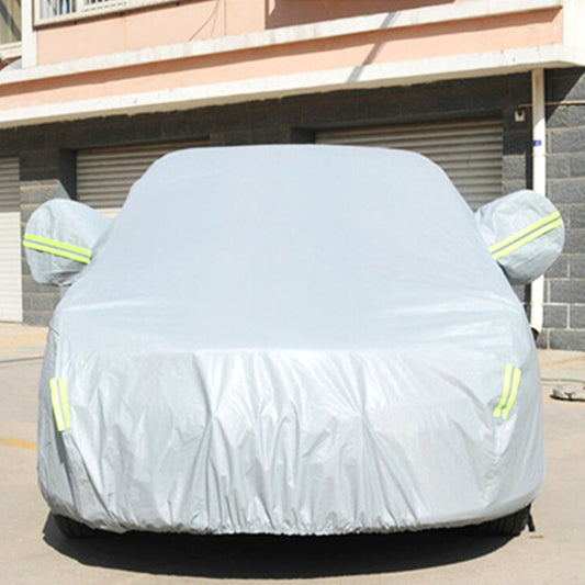 PVC Anti-Dust Sunproof Hatchback Car Cover with Warning Strips, Fits Cars up to 4.1m(160 inch) in Length - PE Material by buy2fix | Online Shopping UK | buy2fix