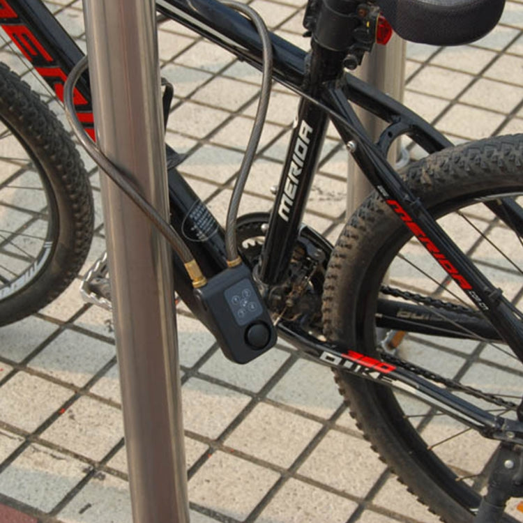 Bicycle Password Alarm IP44 Waterproof Burglar Vibration Alarm(Black) - Bicycle Locks & Bicycle Pumps by buy2fix | Online Shopping UK | buy2fix