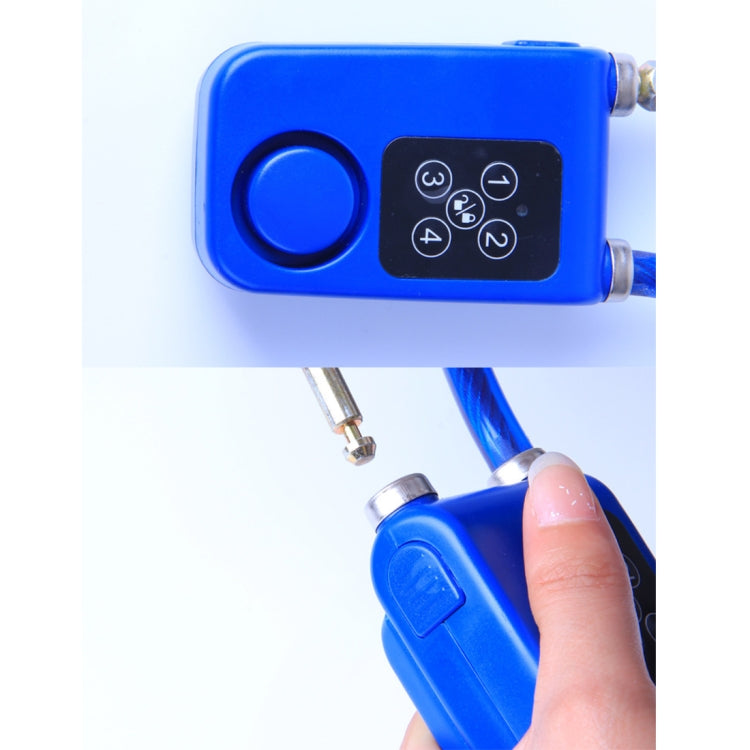 Bicycle Password Alarm IP44 Waterproof Burglar Vibration Alarm(Blue) - Bicycle Locks & Bicycle Pumps by buy2fix | Online Shopping UK | buy2fix