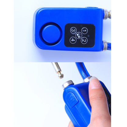Bicycle Password Alarm IP44 Waterproof Burglar Vibration Alarm(Blue) - Bicycle Locks & Bicycle Pumps by buy2fix | Online Shopping UK | buy2fix