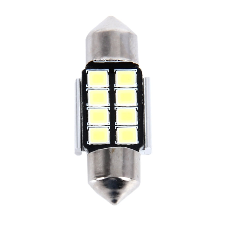 2 PCS 3W 200 LM 6000K 31MM 8 SMD-2835 LEDs Bicuspid Port Decoding Car Dome Lamp LED Reading Light, DC 12V(White Light) - Dome Lights by buy2fix | Online Shopping UK | buy2fix