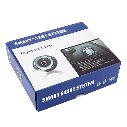 Smart Car Switch Car Engine Start Stop Switch Car Push Start Switch, with RFID Alarm System, Blue Light - Car Switches by buy2fix | Online Shopping UK | buy2fix