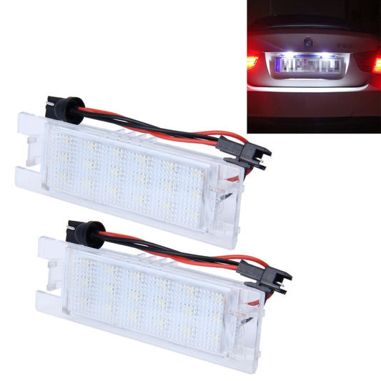 2 PCS License Plate Light with 24 SMD-3528 Lamps for Opel - License Plate Lights by buy2fix | Online Shopping UK | buy2fix