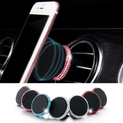 Car Diamond Magnetic Air Outlet Mobile Phone Holder(Pink) - Car Holders by buy2fix | Online Shopping UK | buy2fix