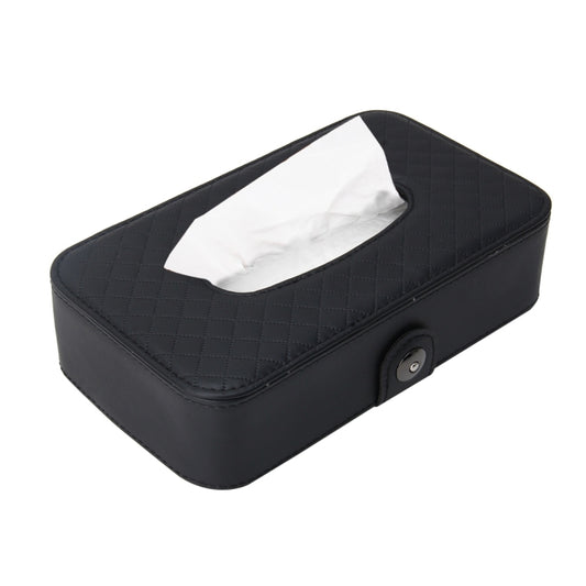 Universal Car Facial Tissue Box Case Holder Tissue Box Fashion and Simple Paper Napkin Bag with Napkin(Black) - Tissue Boxes by buy2fix | Online Shopping UK | buy2fix