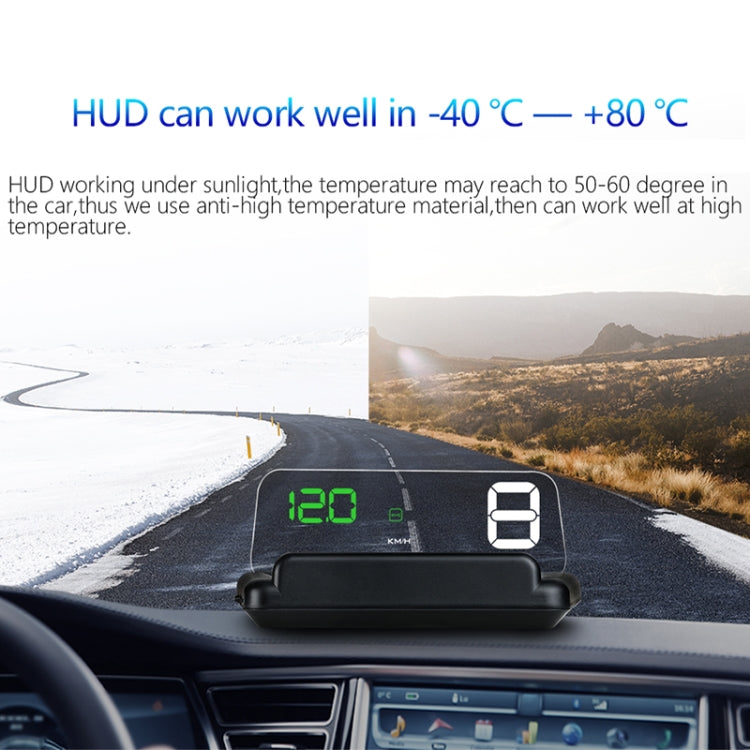 C500 Car HUD Virtual HD Projection Head-up Display, With Adjustable Reflection Board, Speed & RPM & Water Temperature & Oil Consumption & Driving Distance / Time & Voltage Display, Over Speed Alarm, Connect OBD2 Interface(Green) - Head Up Display System by buy2fix | Online Shopping UK | buy2fix