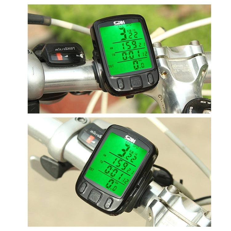 SunDing SD-563B Multifunction Wired LCD Screen Waterproof Bicycle Computer Odometer Speedometer withLight Control Backlight Function - Outdoor & Sports by buy2fix | Online Shopping UK | buy2fix