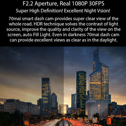 [HK Warehouse] Original Xiaomi Midrive D06 70 Mai Smart HD Night Vision 1080P Wireless Driving Dashcam 1S, EN Version - Car DVRs by buy2fix | Online Shopping UK | buy2fix