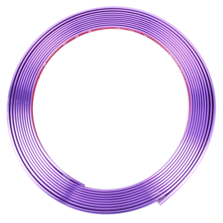 Universal Decorative Scratchproof Stickup 8M Flexible Car Wheel Hub TRIM Mouldings Shining Decoration Strip(Purple) - Decorative Strip by buy2fix | Online Shopping UK | buy2fix