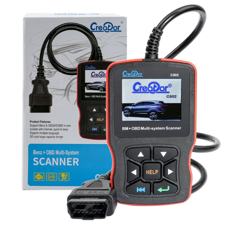 Creator C502 V7.6 Car OBD2 Multi-system Scanner Car Diagnostic Tool for Mercedes-Benz before 2016 All Models - In Car by buy2fix | Online Shopping UK | buy2fix